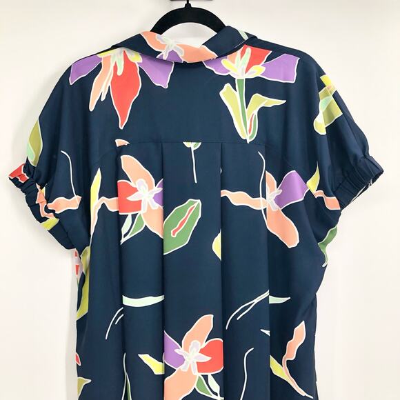 CROSBY by Mollie Burch Blue Buttoned Mini Dress - Picture 8 of 11